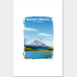 Mount Errigal Travel Poster Donegal Ireland Posters and Art